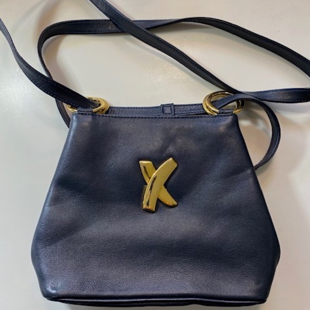 Paloma Picasso Black Signature Bag Vintage Gold